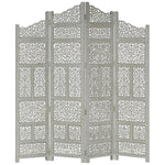 vidaXL Solid Mango Wood Hand Carved Room Divider Screen Multi Sizes/Colors