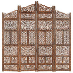 vidaXL Solid Mango Wood Hand Carved Room Divider Screen Multi Sizes/Colors