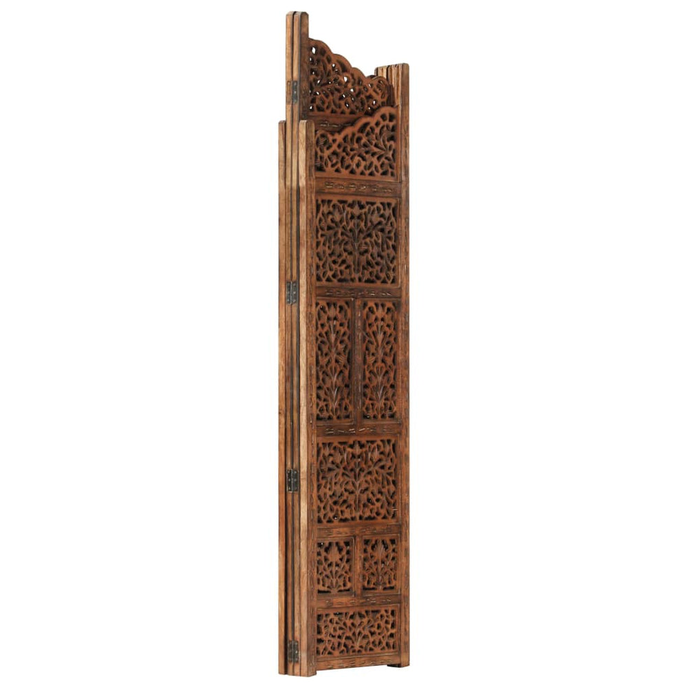 vidaXL Solid Mango Wood Hand Carved Room Divider Screen Multi Sizes/Colors