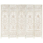 vidaXL Solid Mango Wood Hand Carved Room Divider Screen Multi Sizes/Colors