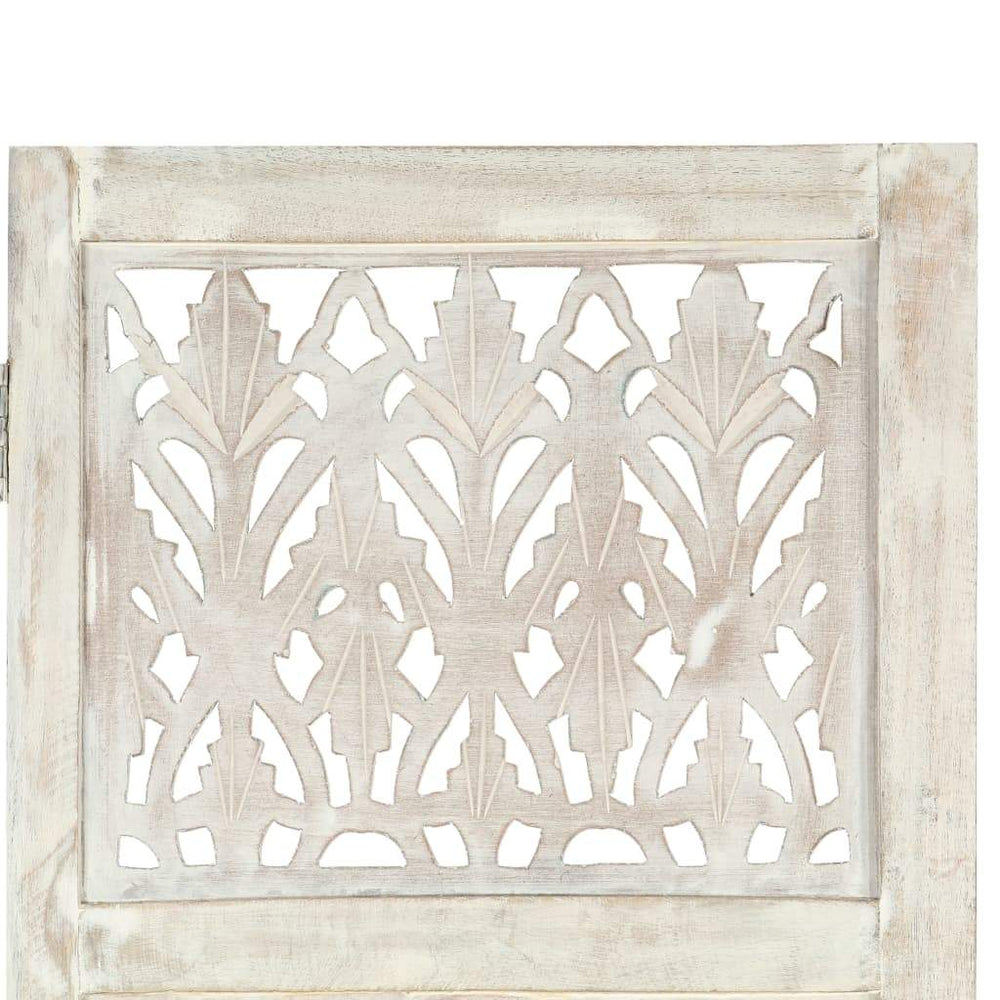 vidaXL Solid Mango Wood Hand Carved Room Divider Screen Multi Sizes/Colors