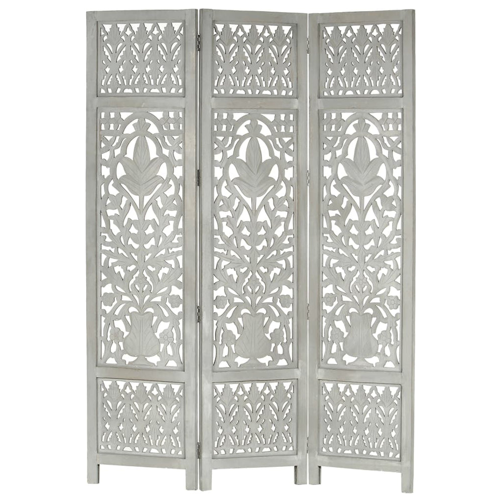 vidaXL Solid Mango Wood Hand Carved Room Divider Screen Multi Sizes/Colors