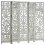 vidaXL Solid Mango Wood Hand Carved Room Divider Screen Multi Sizes/Colors