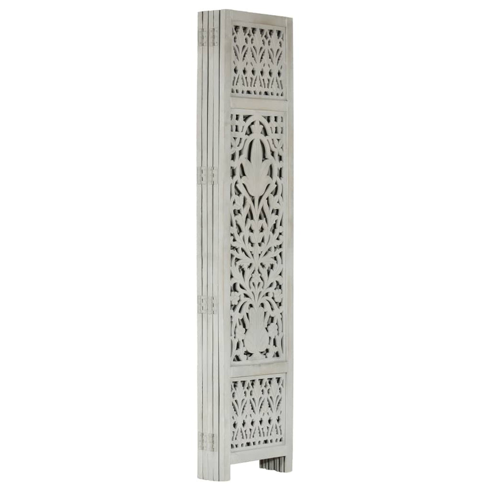 vidaXL Solid Mango Wood Hand Carved Room Divider Screen Multi Sizes/Colors