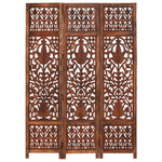 vidaXL Solid Mango Wood Hand Carved Room Divider Screen Multi Sizes/Colors