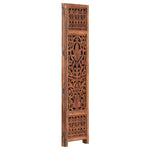 vidaXL Solid Mango Wood Hand Carved Room Divider Screen Multi Sizes/Colors