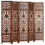 vidaXL Solid Mango Wood Hand Carved Room Divider Screen Multi Sizes/Colors