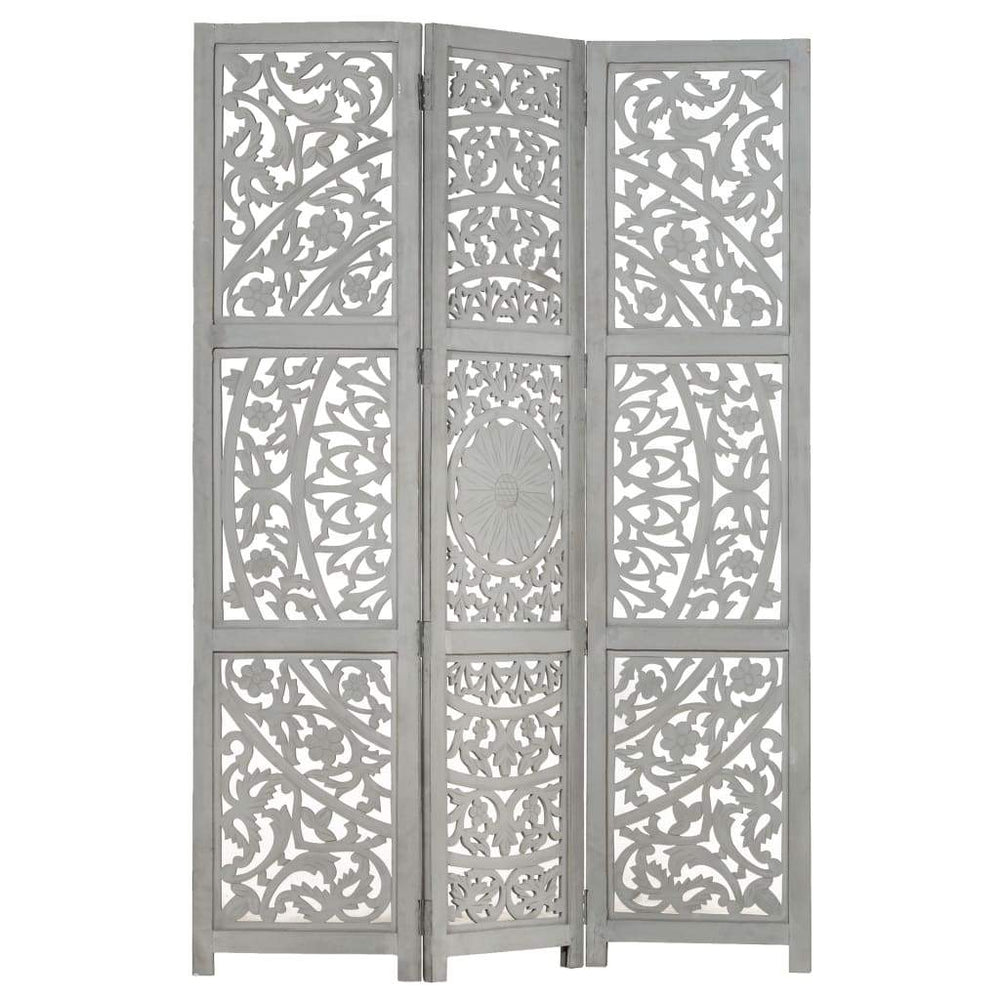 vidaXL Solid Mango Wood Hand Carved Room Divider Screen Multi Sizes/Colors