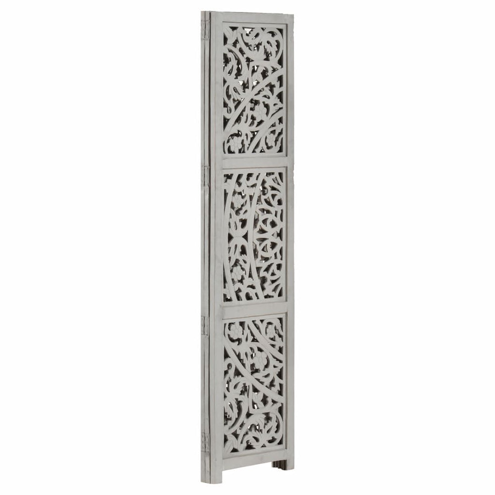 vidaXL Solid Mango Wood Hand Carved Room Divider Screen Multi Sizes/Colors