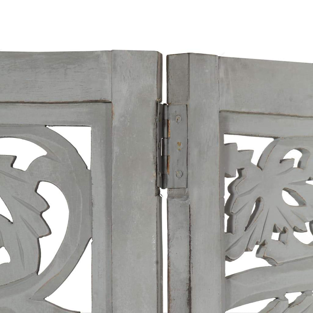 vidaXL Solid Mango Wood Hand Carved Room Divider Screen Multi Sizes/Colors