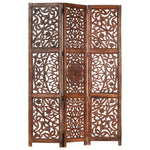 vidaXL Solid Mango Wood Hand Carved Room Divider Screen Multi Sizes/Colors