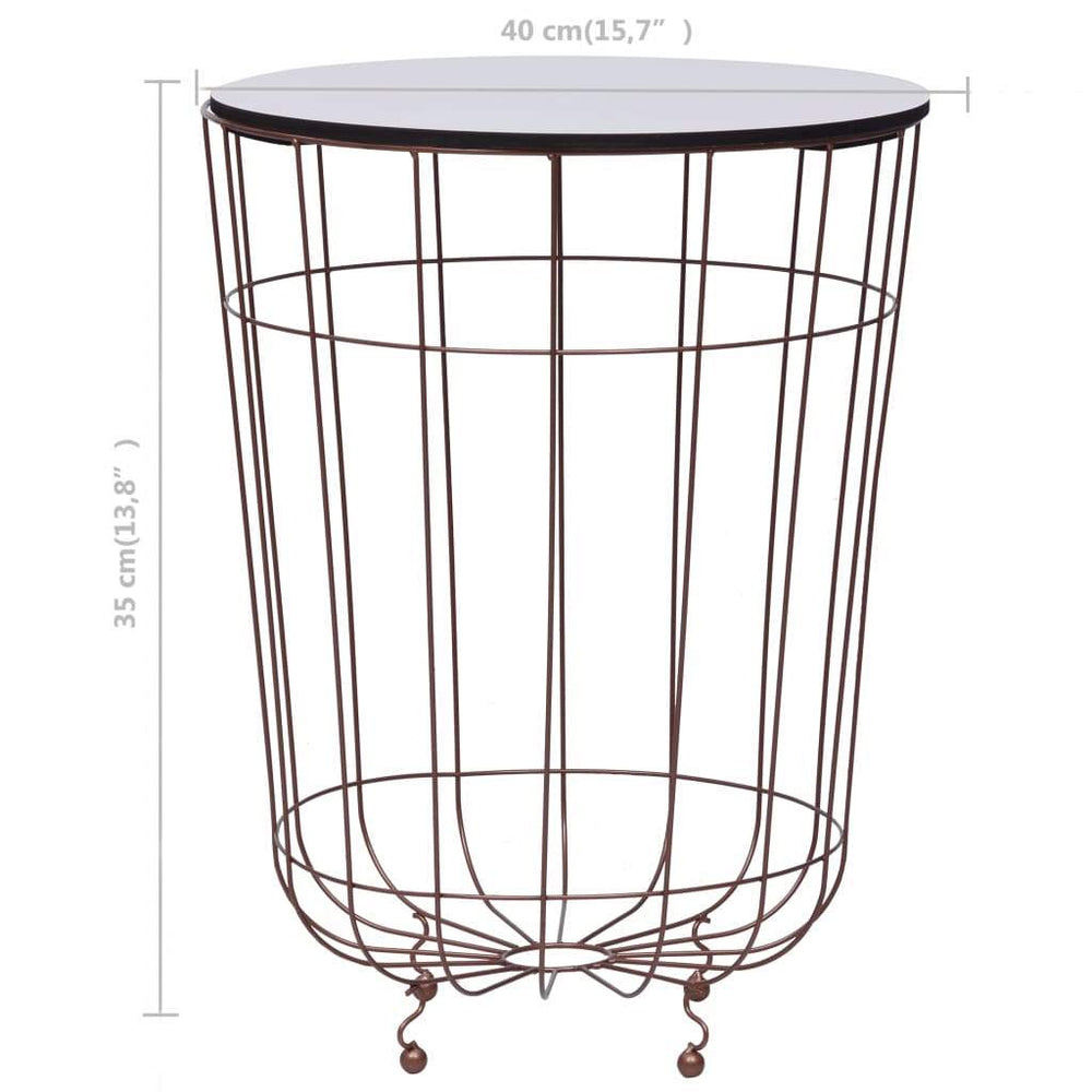 Coffee Table Gold Ø 15.7".