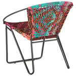 Circle Chair Multicolors Chindi Fabric.