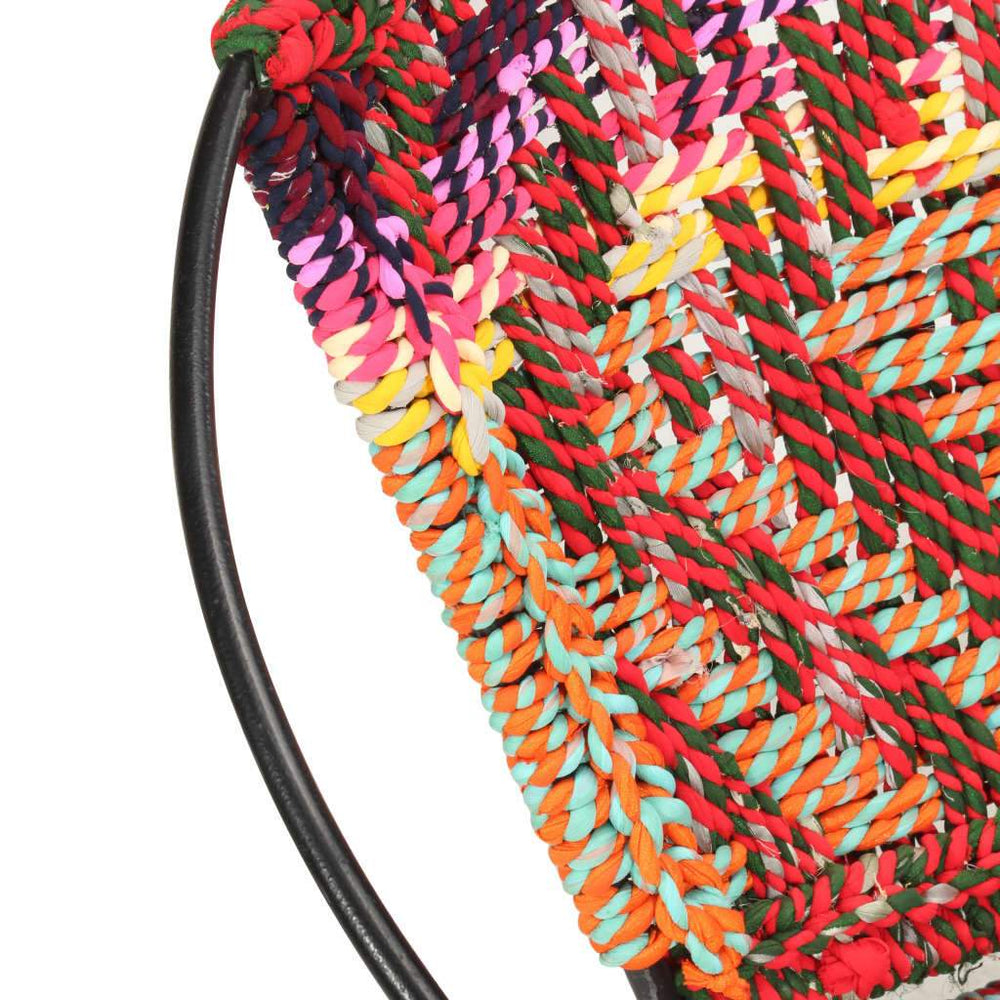 Circle Chair Multicolors Chindi Fabric.