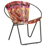 Circle Chair Multicolors Chindi Fabric.