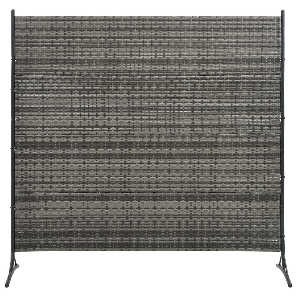 vidaXL Room Divider Poly Rattan Anthracite 68.9"x70.9"