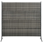 vidaXL Room Divider Poly Rattan Anthracite 68.9"x70.9"