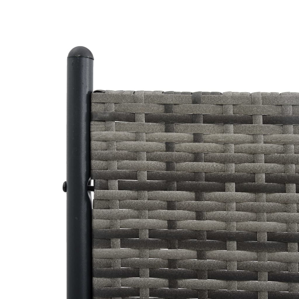 vidaXL Room Divider Poly Rattan Anthracite 68.9"x70.9"