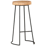 Bar Stools 2 pcs Solid Acacia Wood.