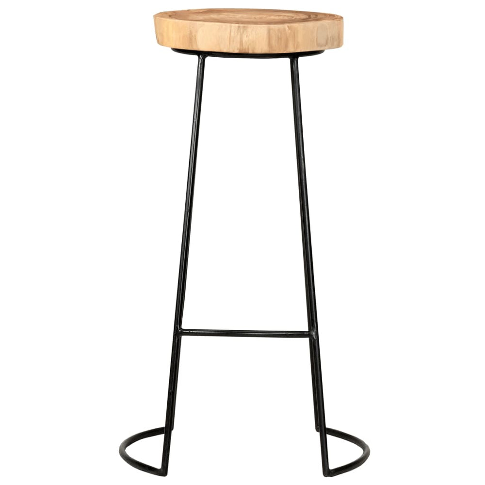 Bar Stools 2 pcs Solid Acacia Wood.