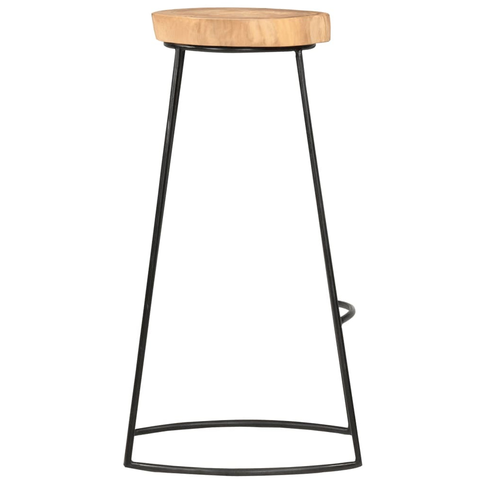 Bar Stools 2 pcs Solid Acacia Wood.