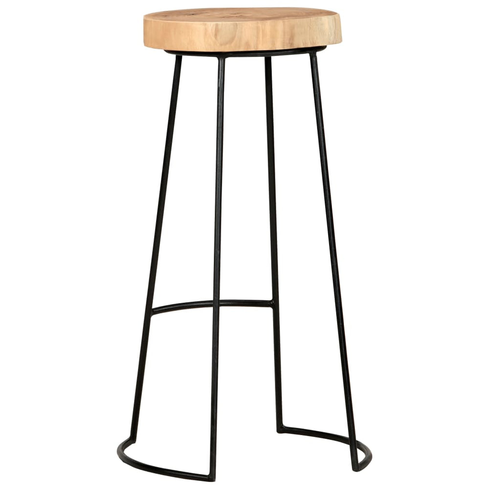 Bar Stools 2 pcs Solid Acacia Wood.