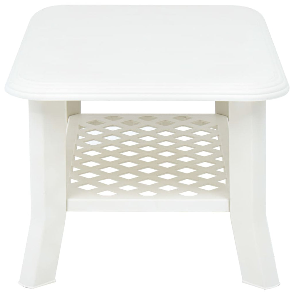vidaXL Coffee Table Plastic Couch Accent Side Table White/Green/Anthracite