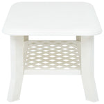 vidaXL Coffee Table Plastic Couch Accent Side Table White/Green/Anthracite