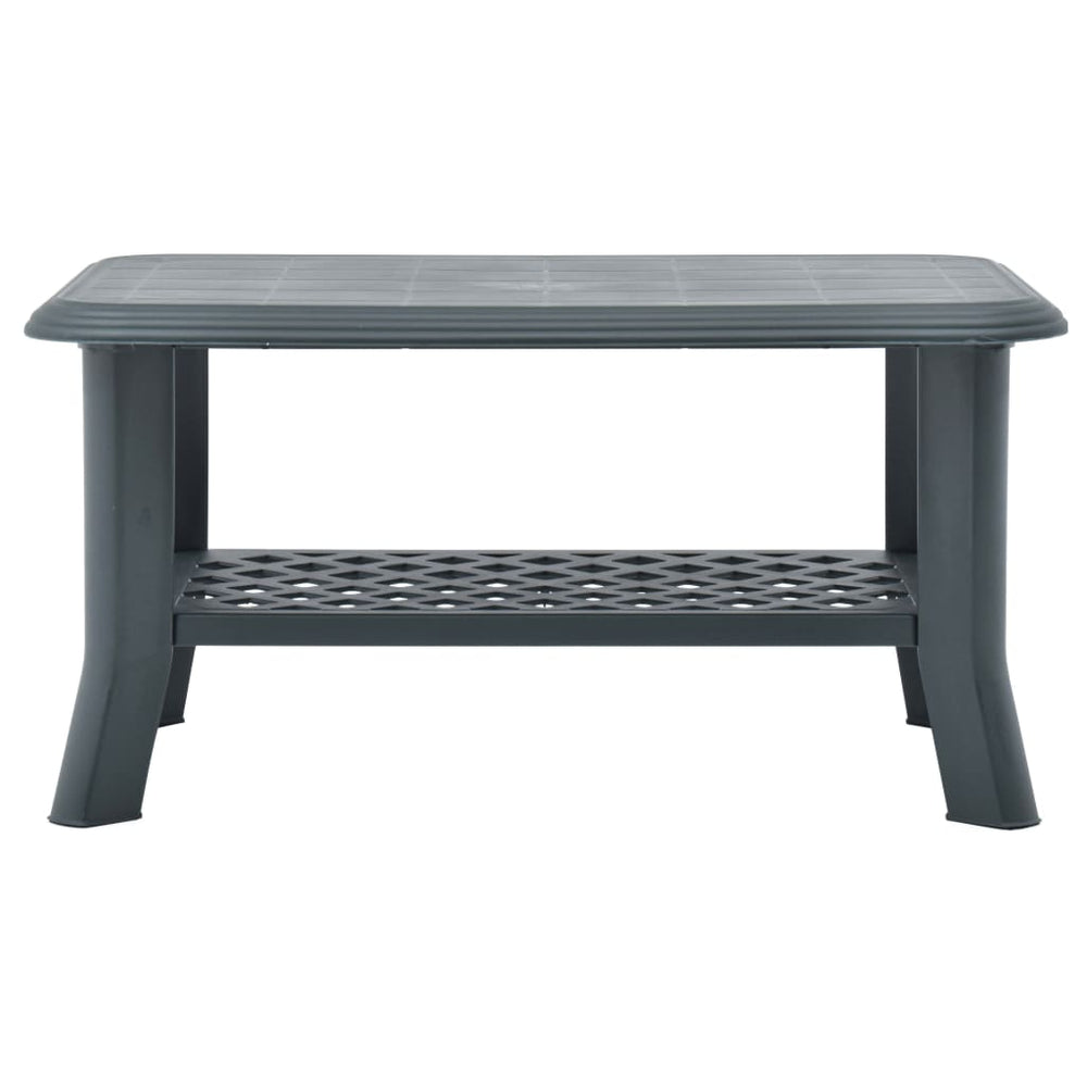 vidaXL Coffee Table Plastic Couch Accent Side Table White/Green/Anthracite