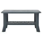 vidaXL Coffee Table Plastic Couch Accent Side Table White/Green/Anthracite
