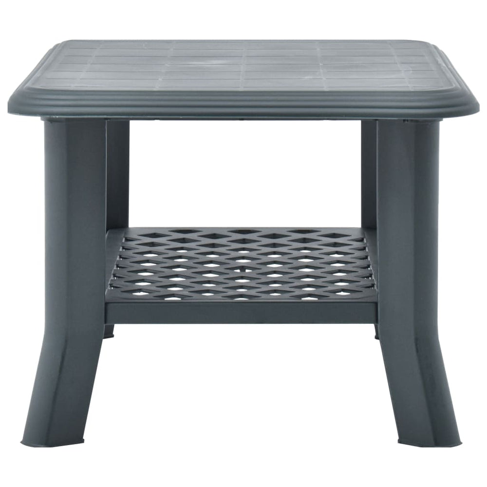 vidaXL Coffee Table Plastic Couch Accent Side Table White/Green/Anthracite