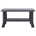 vidaXL Coffee Table Plastic Couch Accent Side Table White/Green/Anthracite