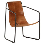 Relaxing Armchair Real Leather Lounge Seating Living Room Brown/Black