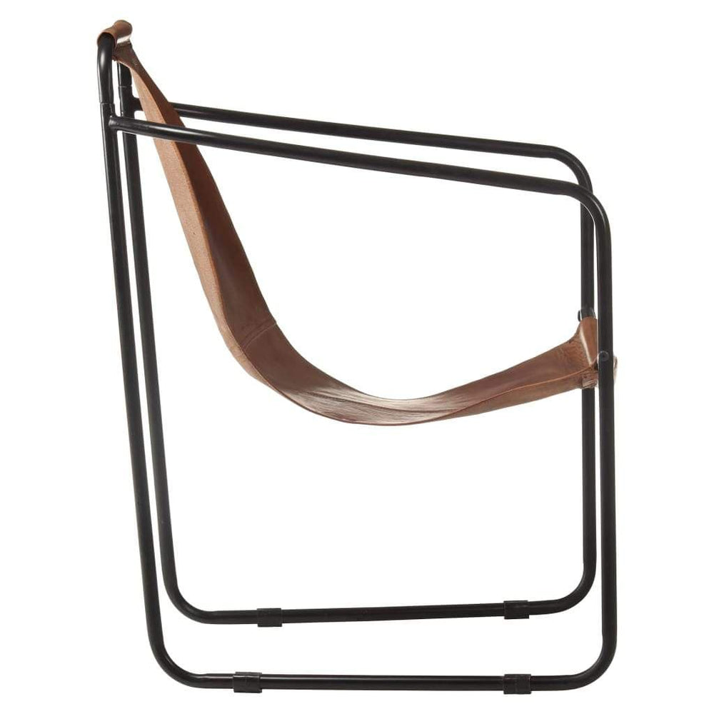 Relaxing Armchair Real Leather Lounge Seating Living Room Brown/Black.
