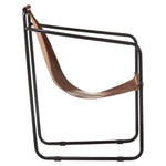 Relaxing Armchair Real Leather Lounge Seating Living Room Brown/Black.