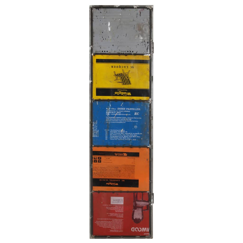 vidaXL Room Divider Multicolor 17.7"x6.7"x65.7" Iron