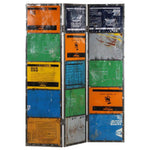 vidaXL Room Divider Multicolor 17.7"x6.7"x65.7" Iron