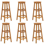 2/4/6x Solid Acacia Wood Bar Stool Outdoor Garden Bistro Chairs Stools.