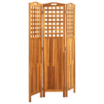 vidaXL Solid Acacia Wood 4-Panel Room Divider Panel Privacy Screen Multi Sizes