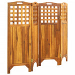 vidaXL Solid Acacia Wood 4-Panel Room Divider Panel Privacy Screen Multi Sizes
