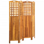 vidaXL Solid Acacia Wood 4-Panel Room Divider Panel Privacy Screen Multi Sizes