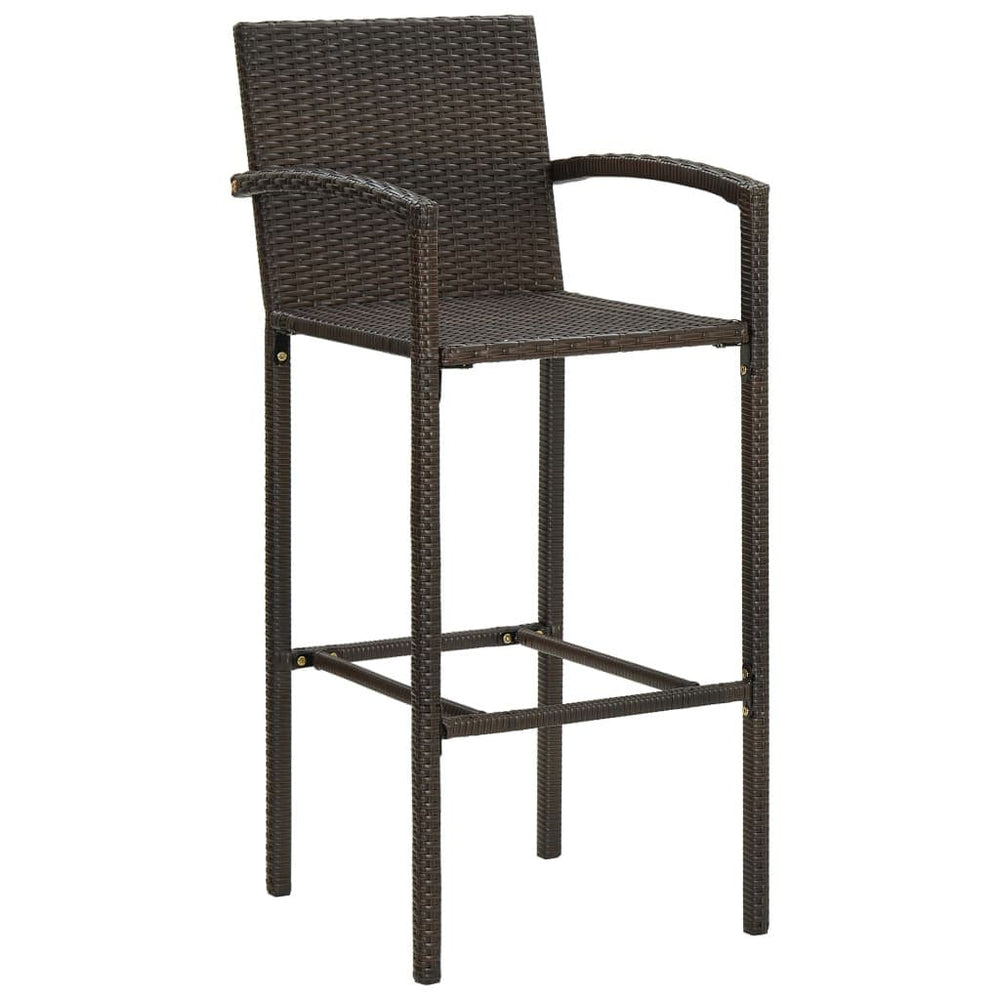2/4x Bar Stool Poly Rattan Lounge Seating Counter Chairs Multi Colors.