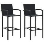 2/4x Bar Stool Poly Rattan Lounge Seating Counter Chairs Multi Colors.