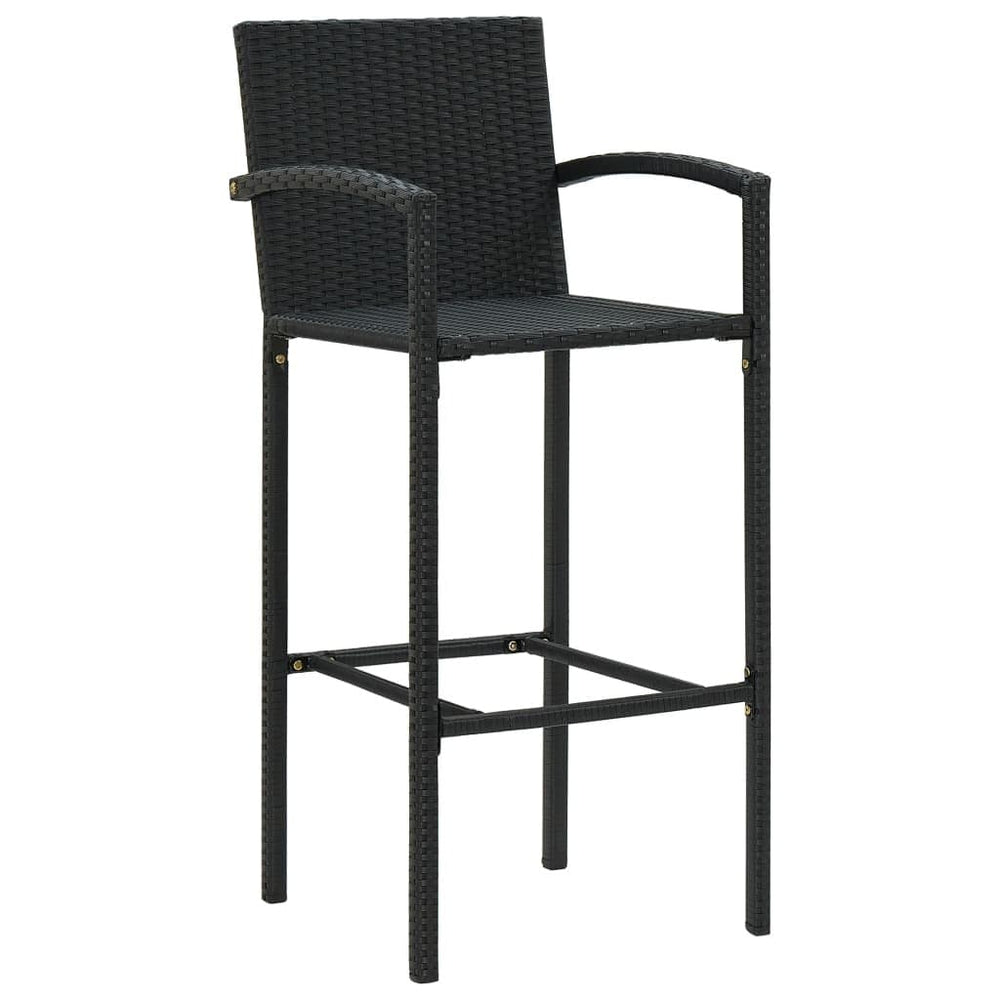 2/4x Bar Stool Poly Rattan Lounge Seating Counter Chairs Multi Colors.