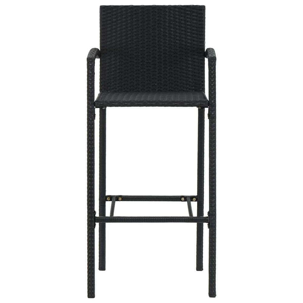 2/4x Bar Stool Poly Rattan Lounge Seating Counter Chairs Multi Colors.