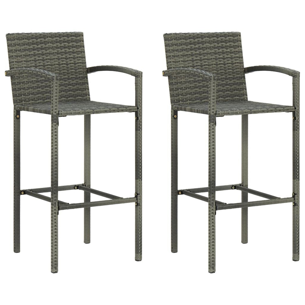 2/4x Bar Stool Poly Rattan Lounge Seating Counter Chairs Multi Colors.