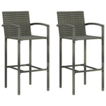 2/4x Bar Stool Poly Rattan Lounge Seating Counter Chairs Multi Colors.