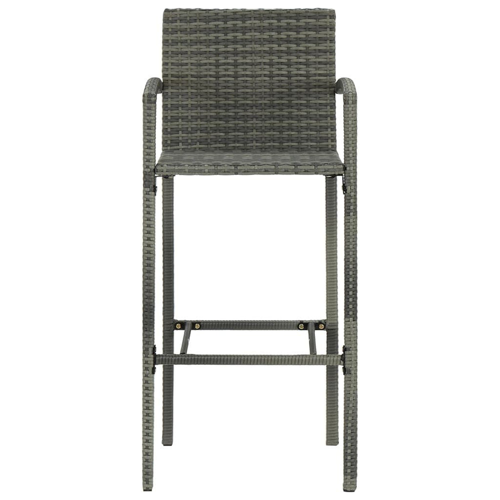 2/4x Bar Stool Poly Rattan Lounge Seating Counter Chairs Multi Colors.