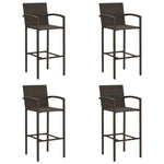 2/4x Bar Stool Poly Rattan Lounge Seating Counter Chairs Multi Colors.
