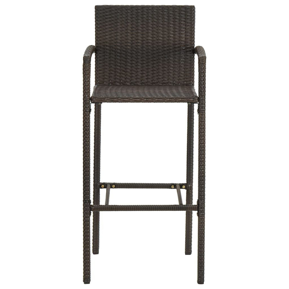 2/4x Bar Stool Poly Rattan Lounge Seating Counter Chairs Multi Colors.